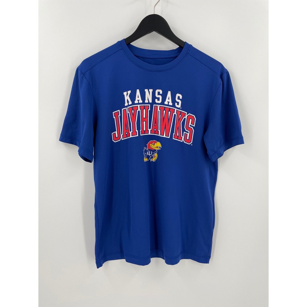 Kansas Jayhawks T Shirt Mens Medium Blue KU NCAA Colosseum Performance Athletic
